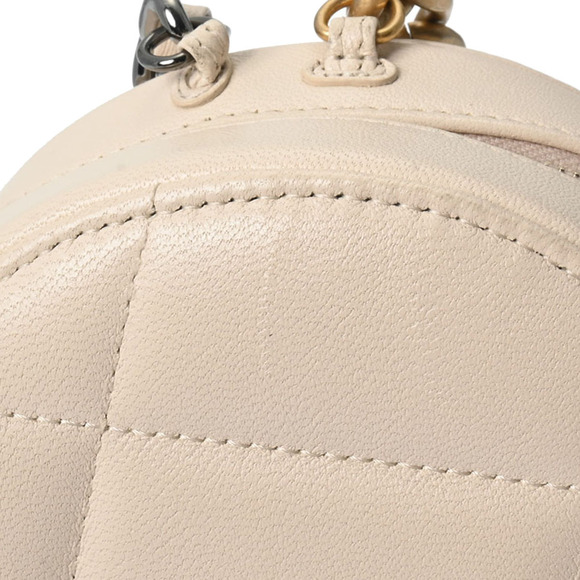 CHANEL Matelasse Chain Shoulder Bag Beige Lambskin - Picture 8 of 9